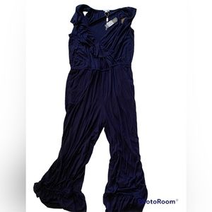 NWT Spence Women's Navy Blue Jumpsuit Size M
